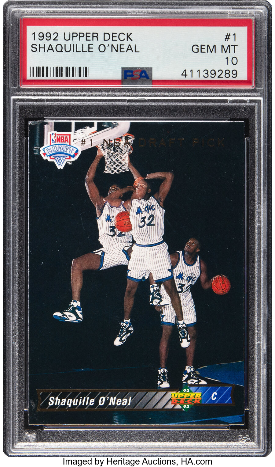 1992 Upper Deck Shaquille O'Neal Rookie #1 PSA Gem Mint 10