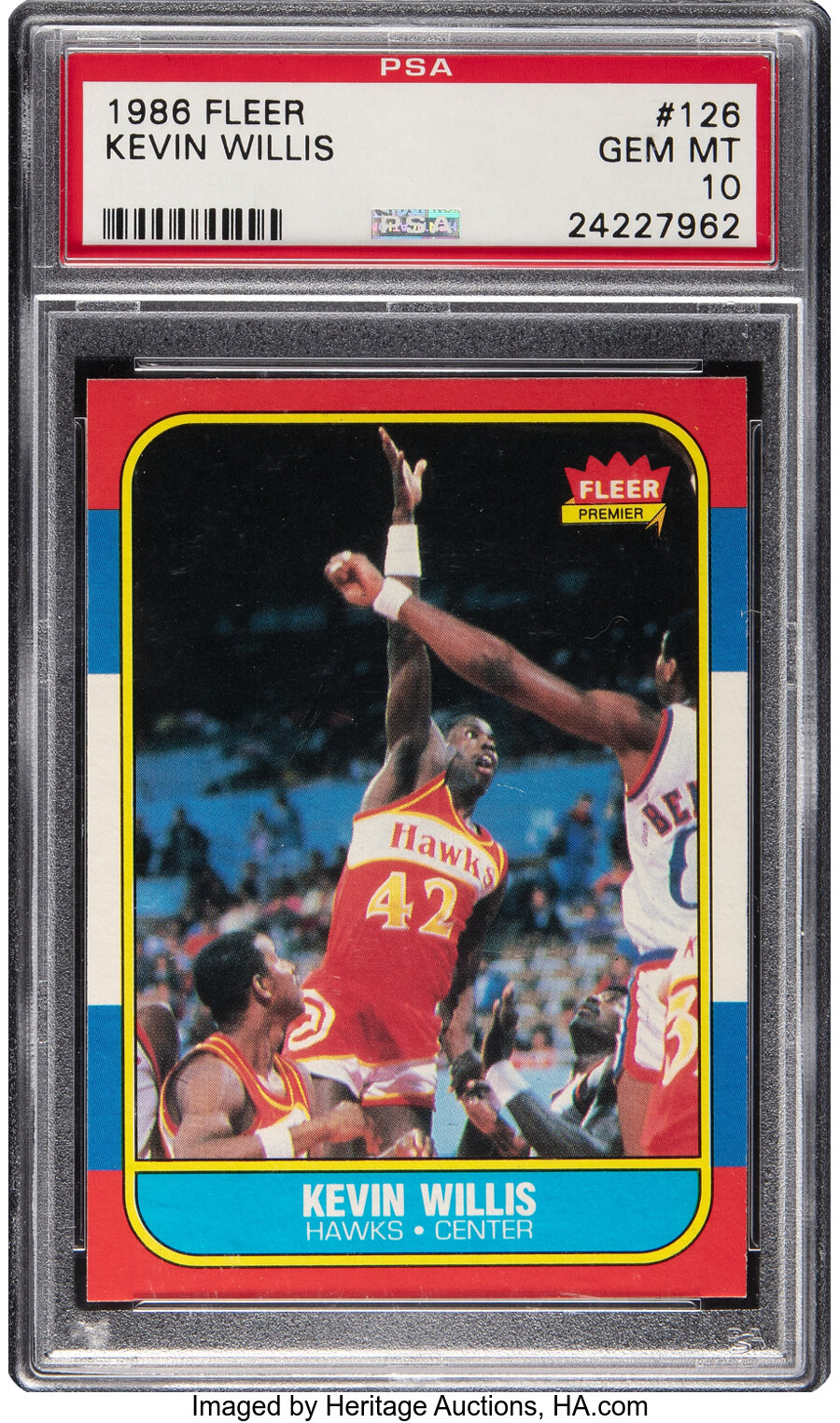 1986 Fleer Kevin Willis Rookie #126 PSA Gem Mint 10