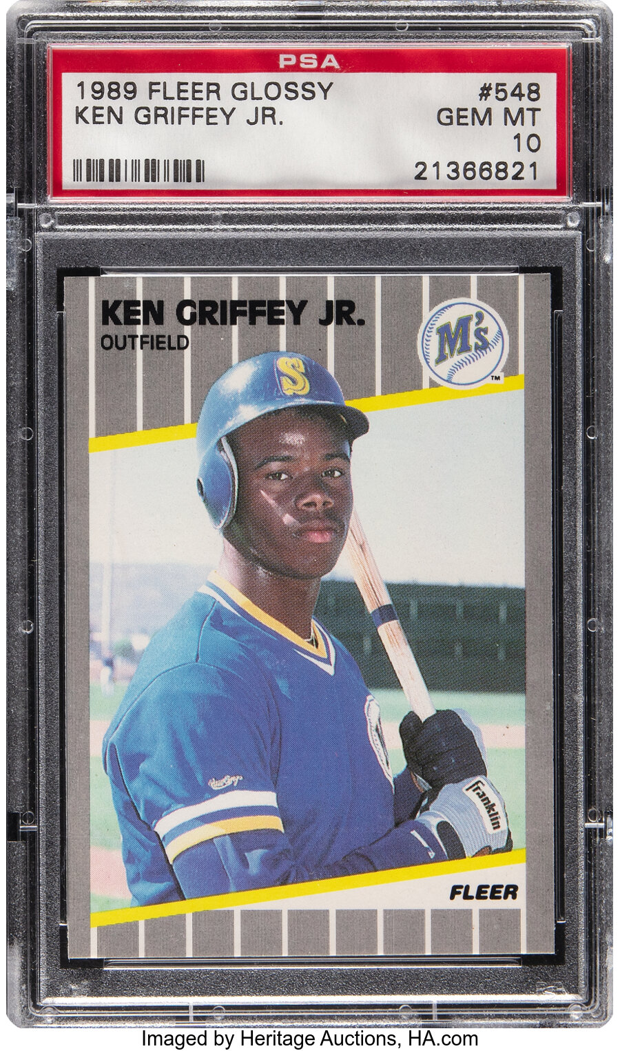 1989 Fleer Glossy Ken Griffey Jr. Rookie #548 PSA Gem Mint 10