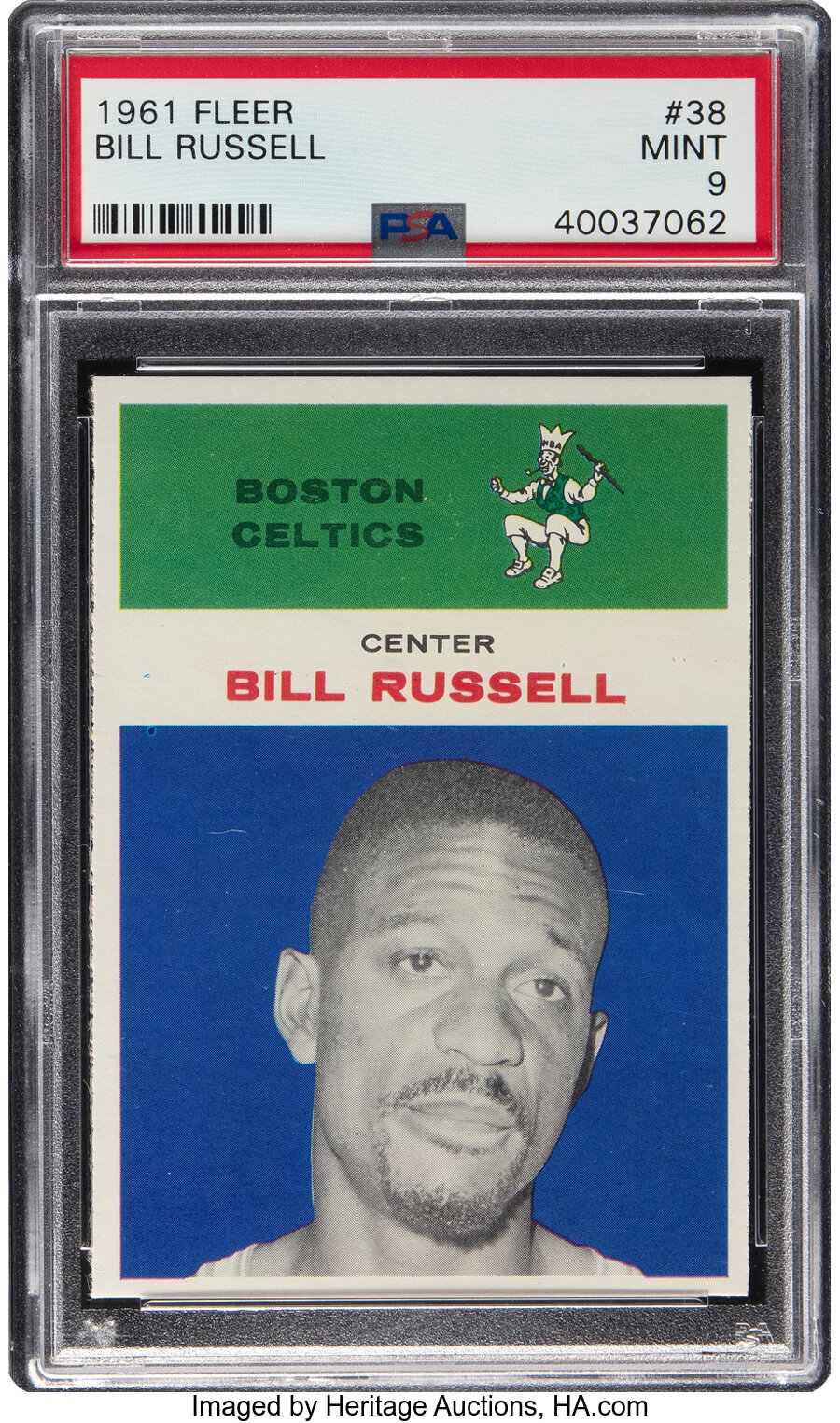 1961 Fleer Bill Russell #38 PSA Mint 9 - None Higher!