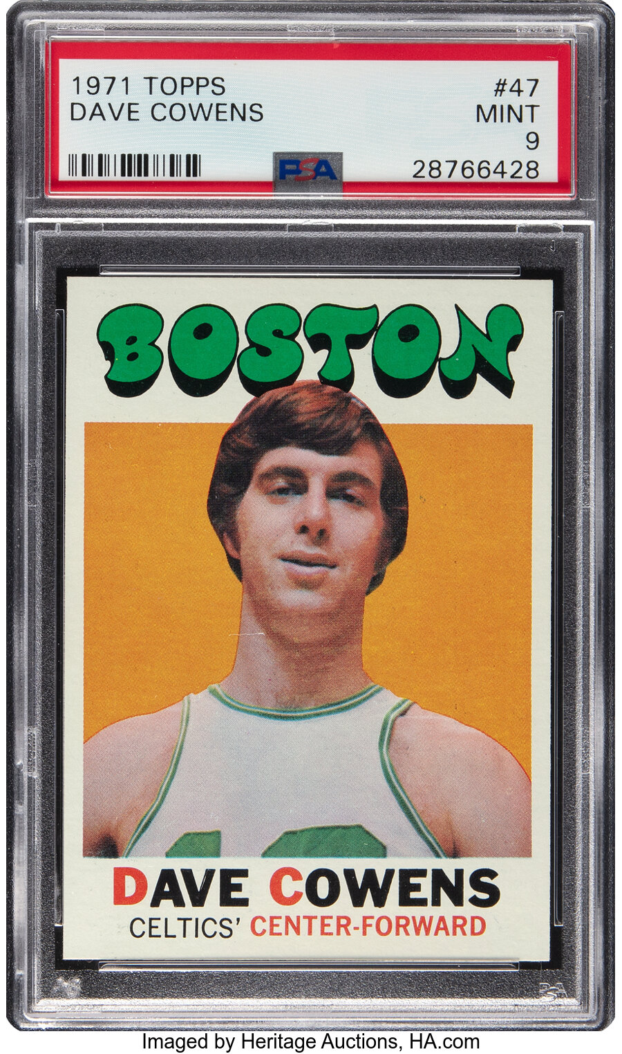 1971 Topps Dave Cowens Rookie #47 PSA Mint 9 - Only One Higher!