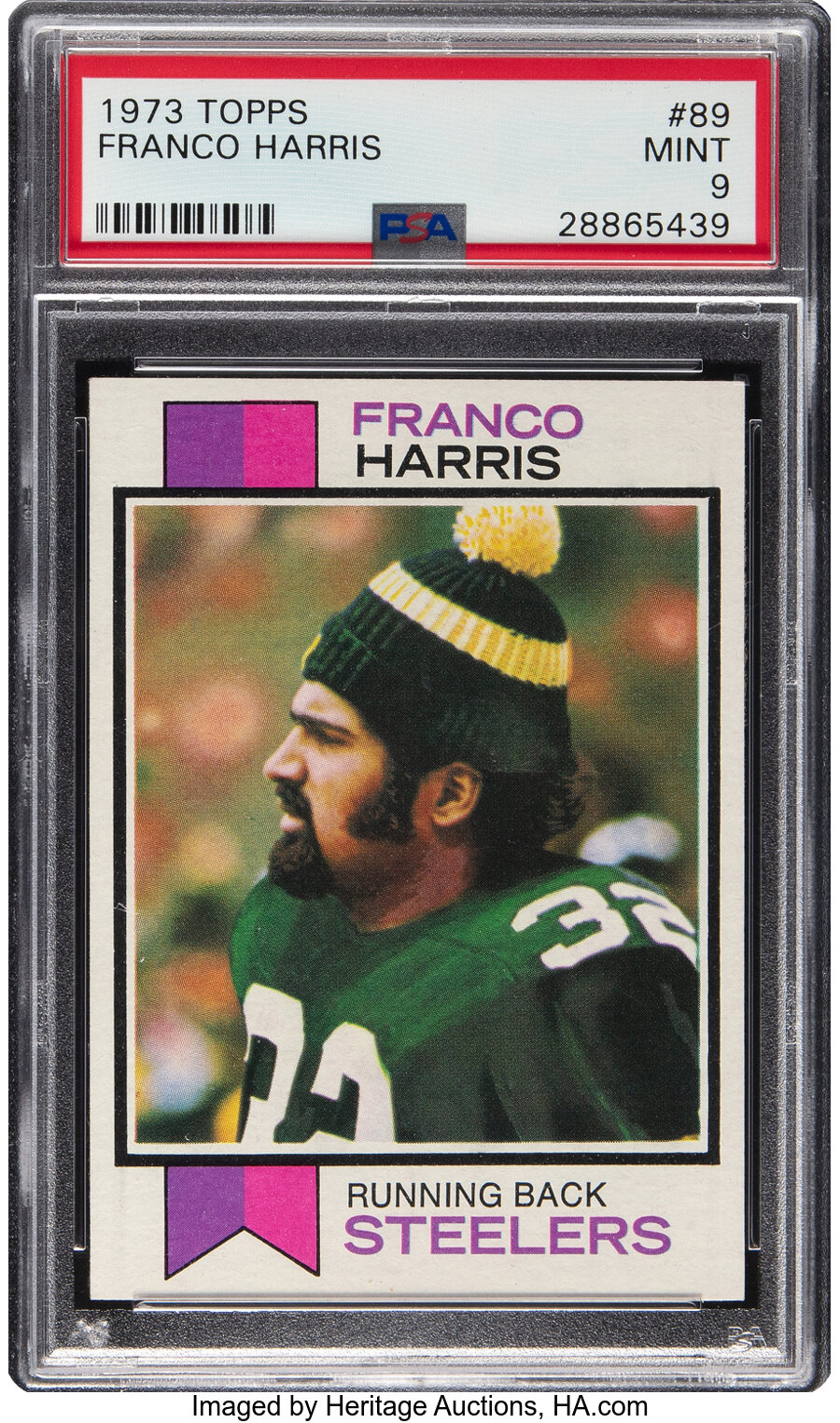 1973 Topps Franco Harris Rookie #89 PSA Mint 9 - Two Higher!