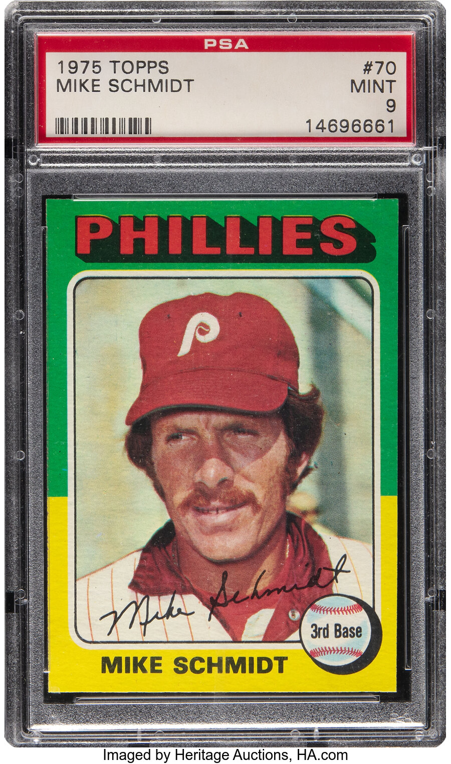 1975 Topps Mike Schmidt #70 PSA Mint 9 - Only One Higher!