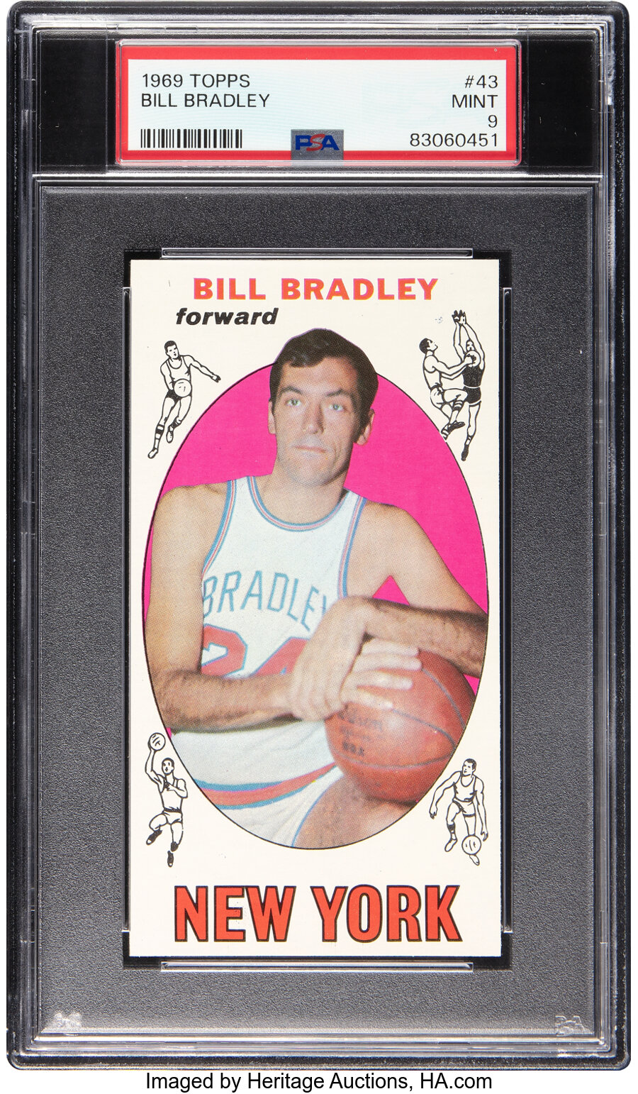 1969 Topps Bill Bradley Rookie #43 PSA Mint 9 - None Higher!