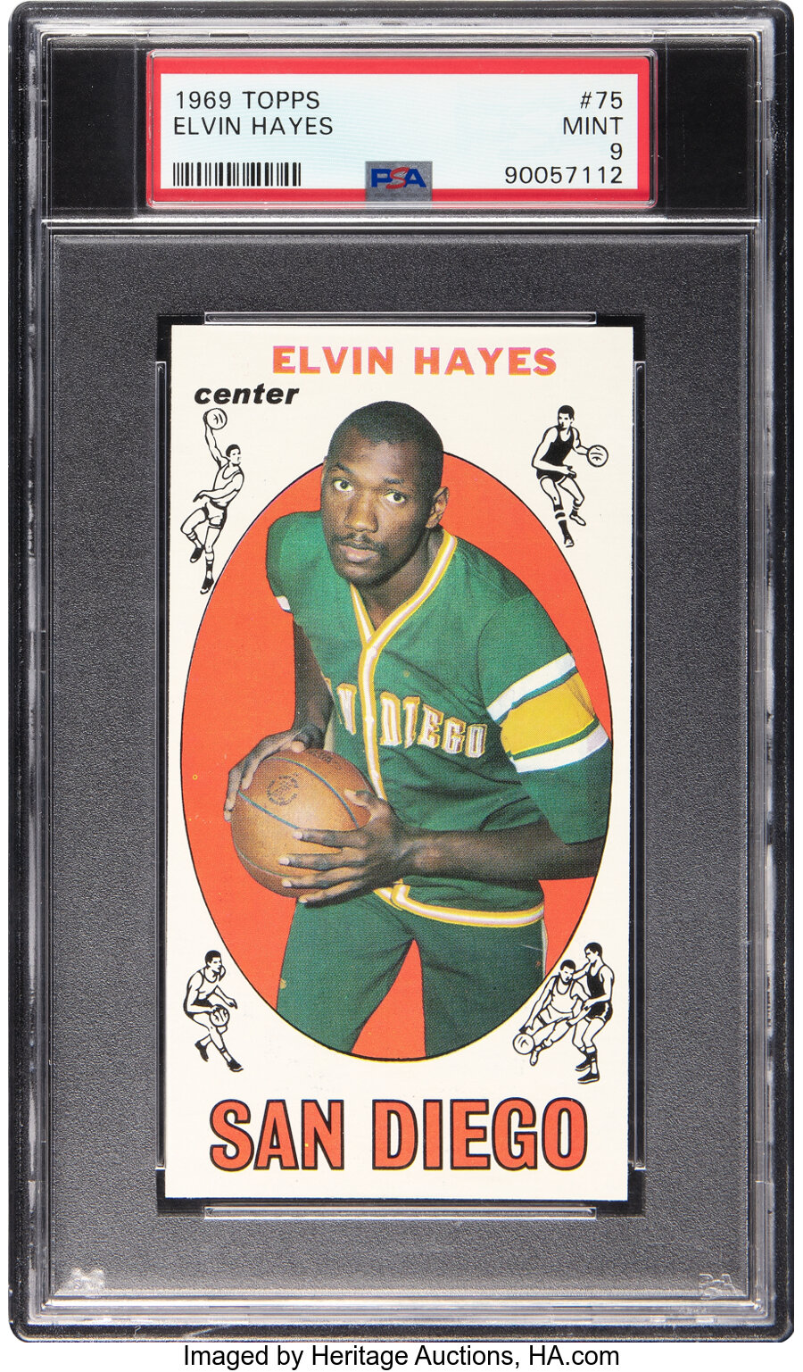 1969 Topps Elvin Hayes Rookie #75 PSA Mint 9 - None Higher!