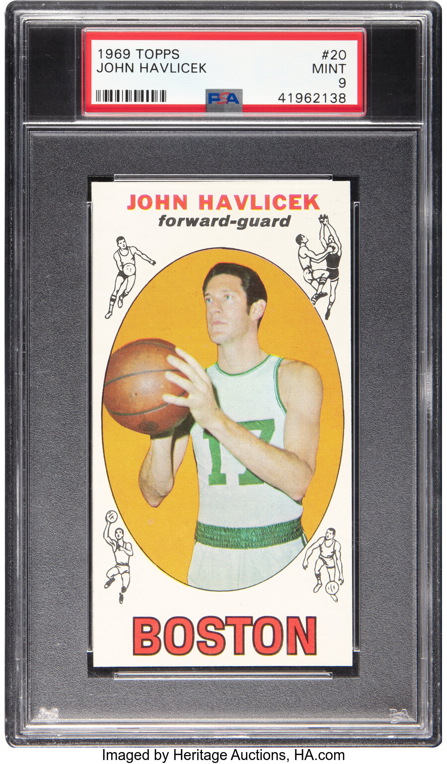 1969 Topps John Havlicek Rookie #20 PSA Mint 9 - Two Higher!