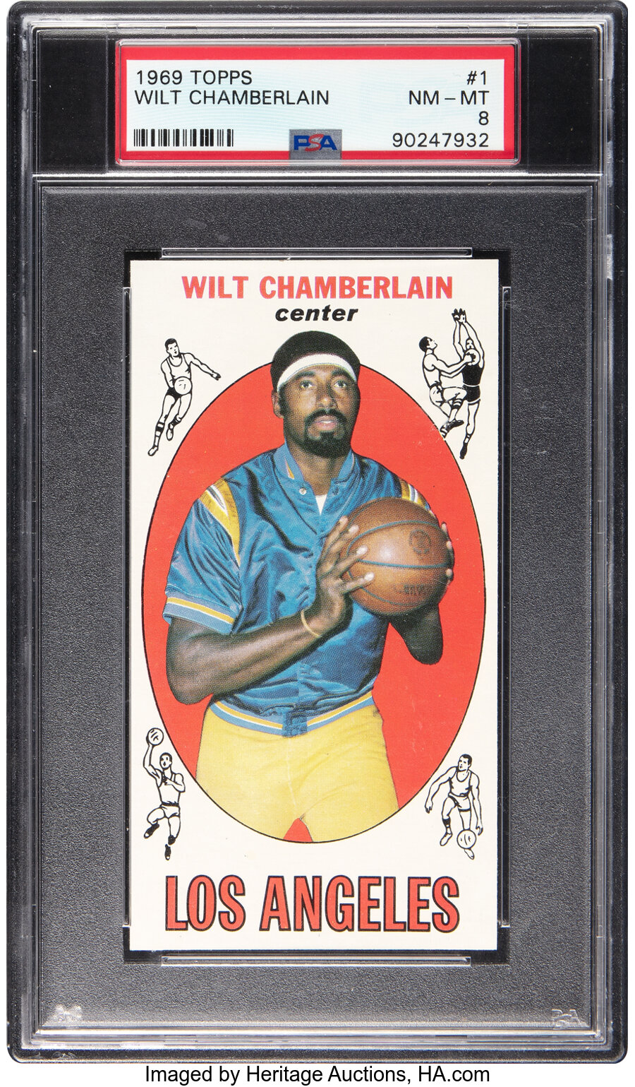 1969 Topps Wilt Chamberlain #1 PSA NM-MT 8