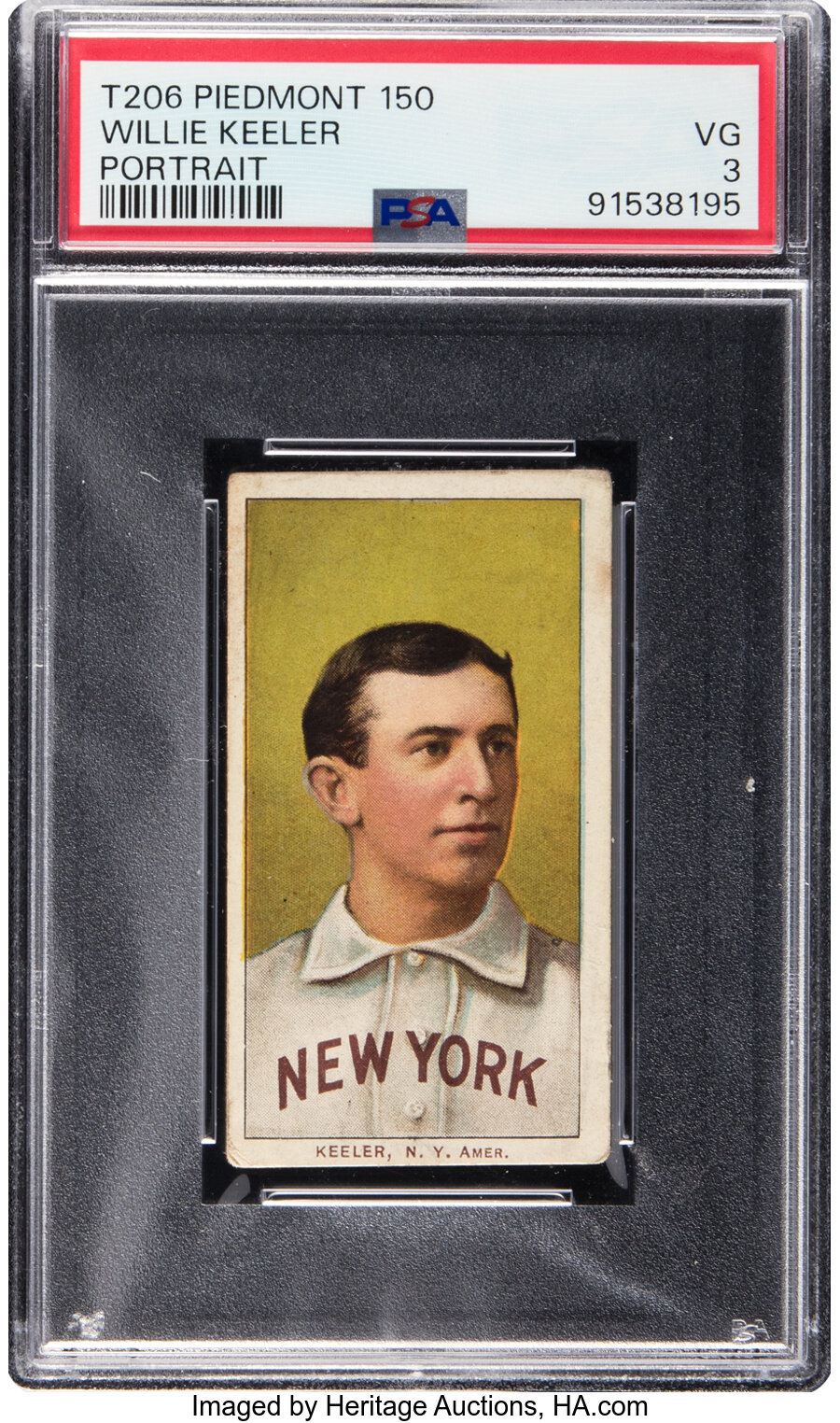 1909-11 T206 Piedmont 150 Willie Keeler (Portrait) PSA VG 3