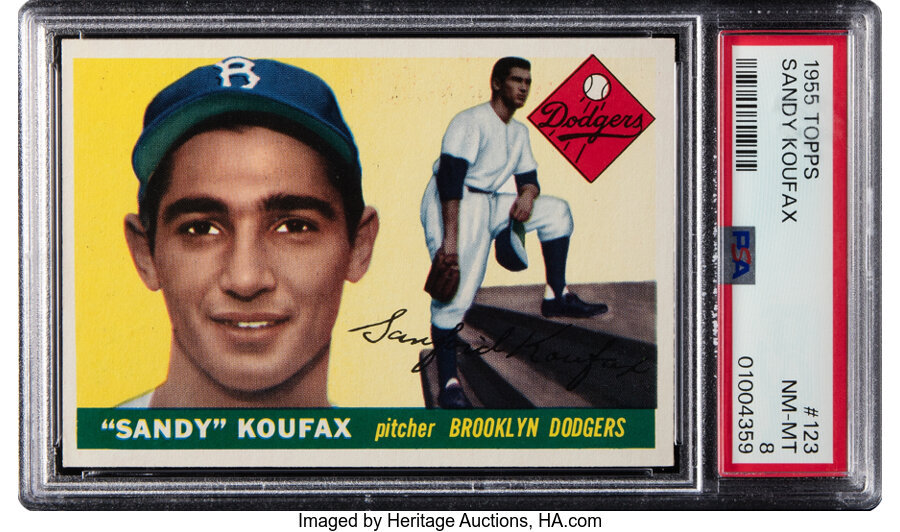 1955 Topps Sandy Koufax Rookie #123 PSA NM-MT 8