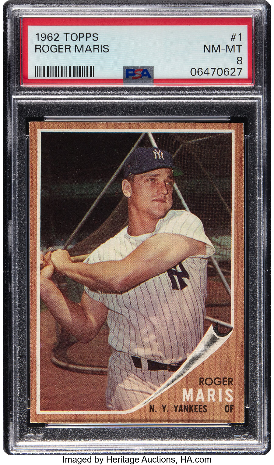 1962 Topps Roger Maris #1 PSA NM-MT 8