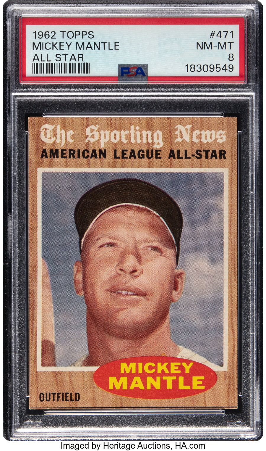 1962 Topps Mickey Mantle (All Star) #471 PSA NM-MT 8