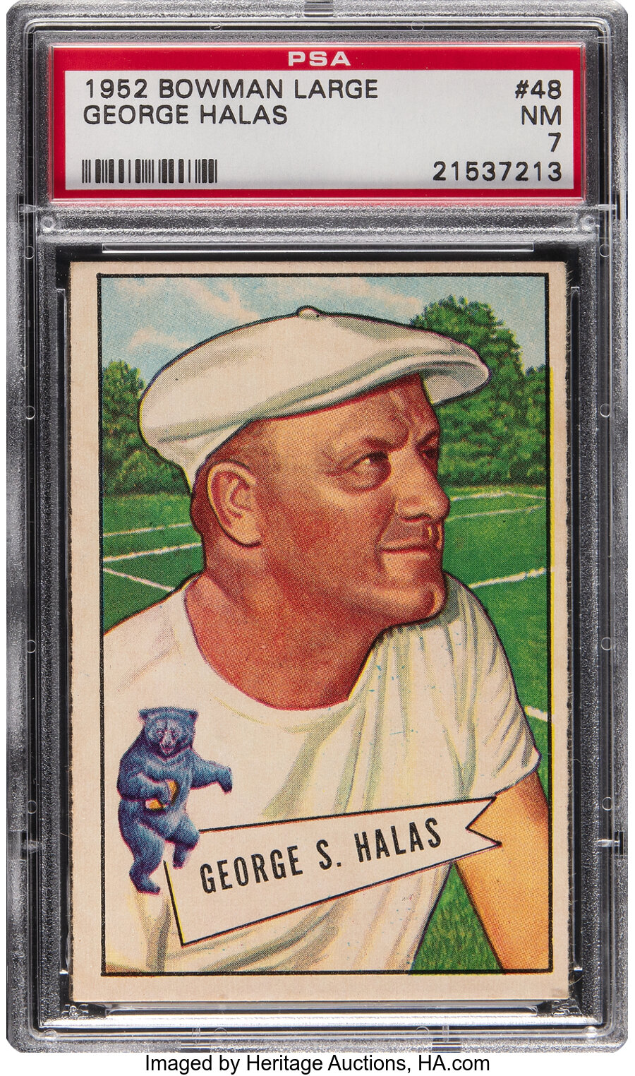 1952 Bowman Large George Halas Rookie #48 PSA NM 7