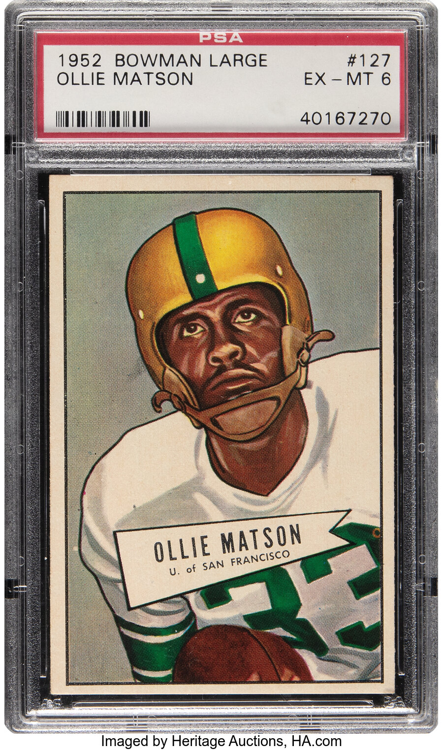 1952 Bowman Large Ollie Matson Rookie #127 PSA EX-MT 6