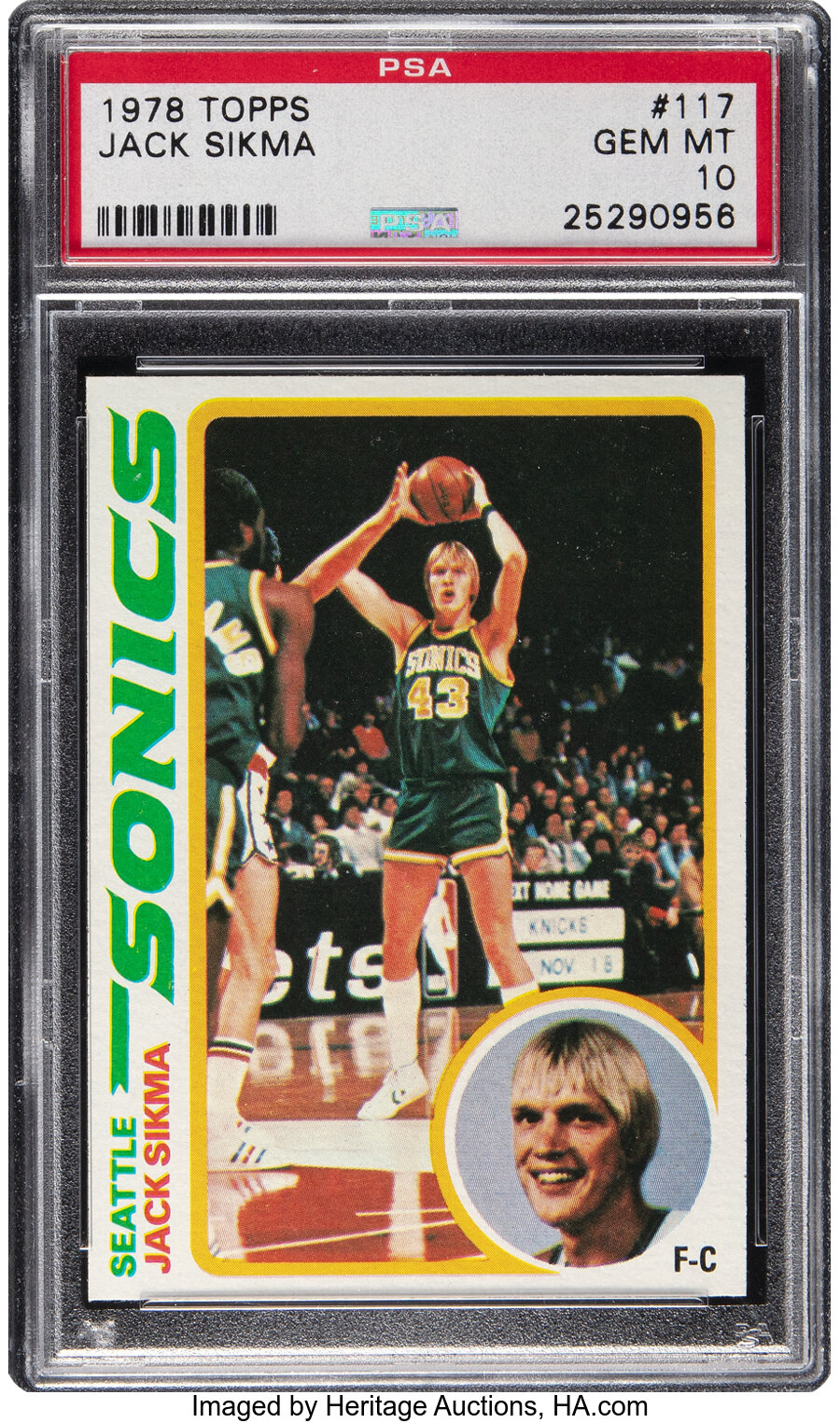 1978 Topps Jack Sikma Rookie #117 PSA Gem Mint 10