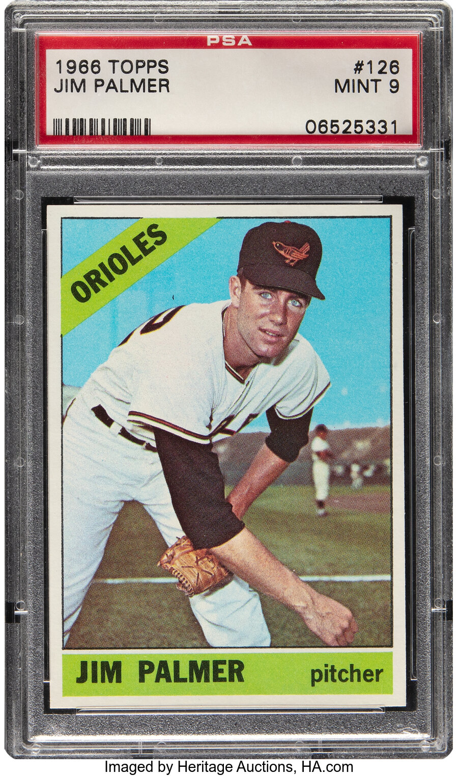 1966 Topps Jim Palmer Rookie #126 PSA Mint 9