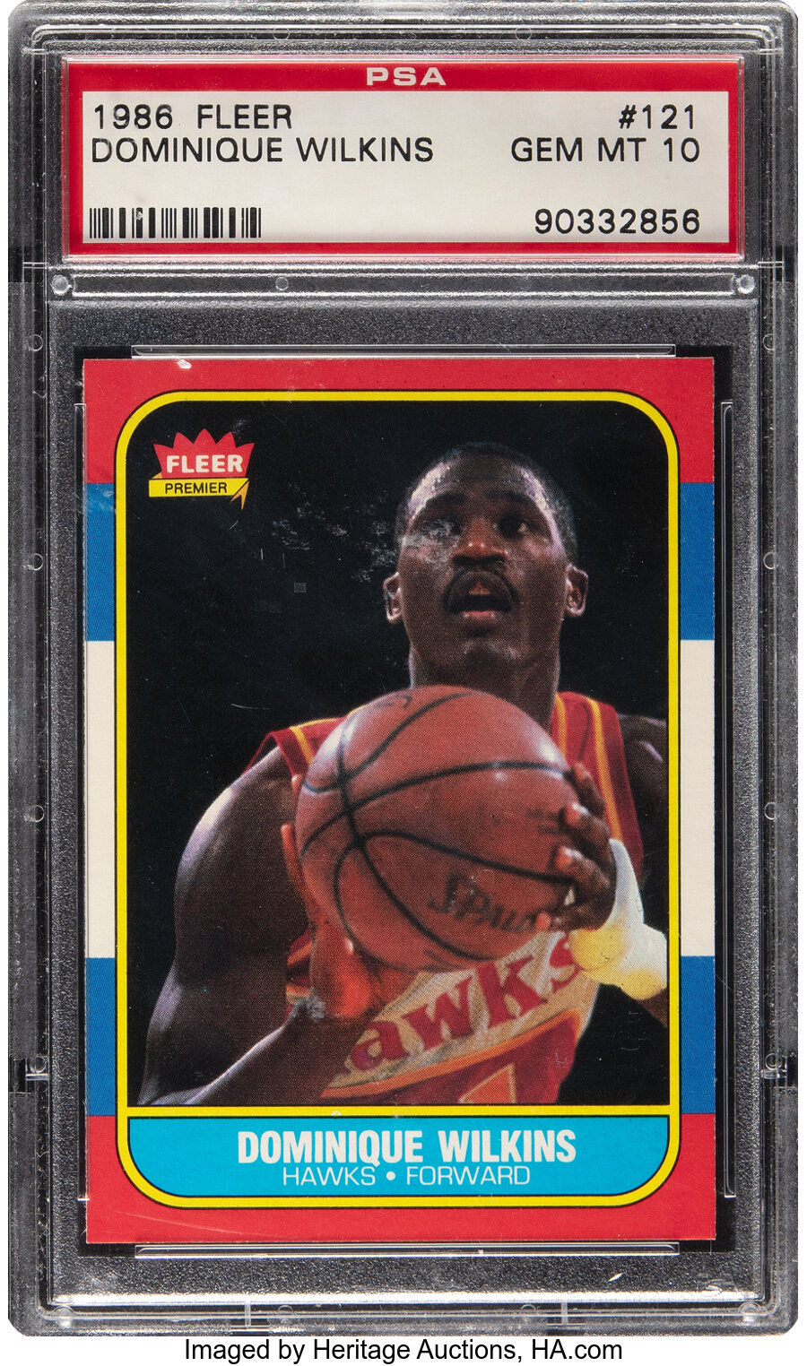 1986 Fleer Dominique Wilkins Rookie #121 PSA Gem Mint 10