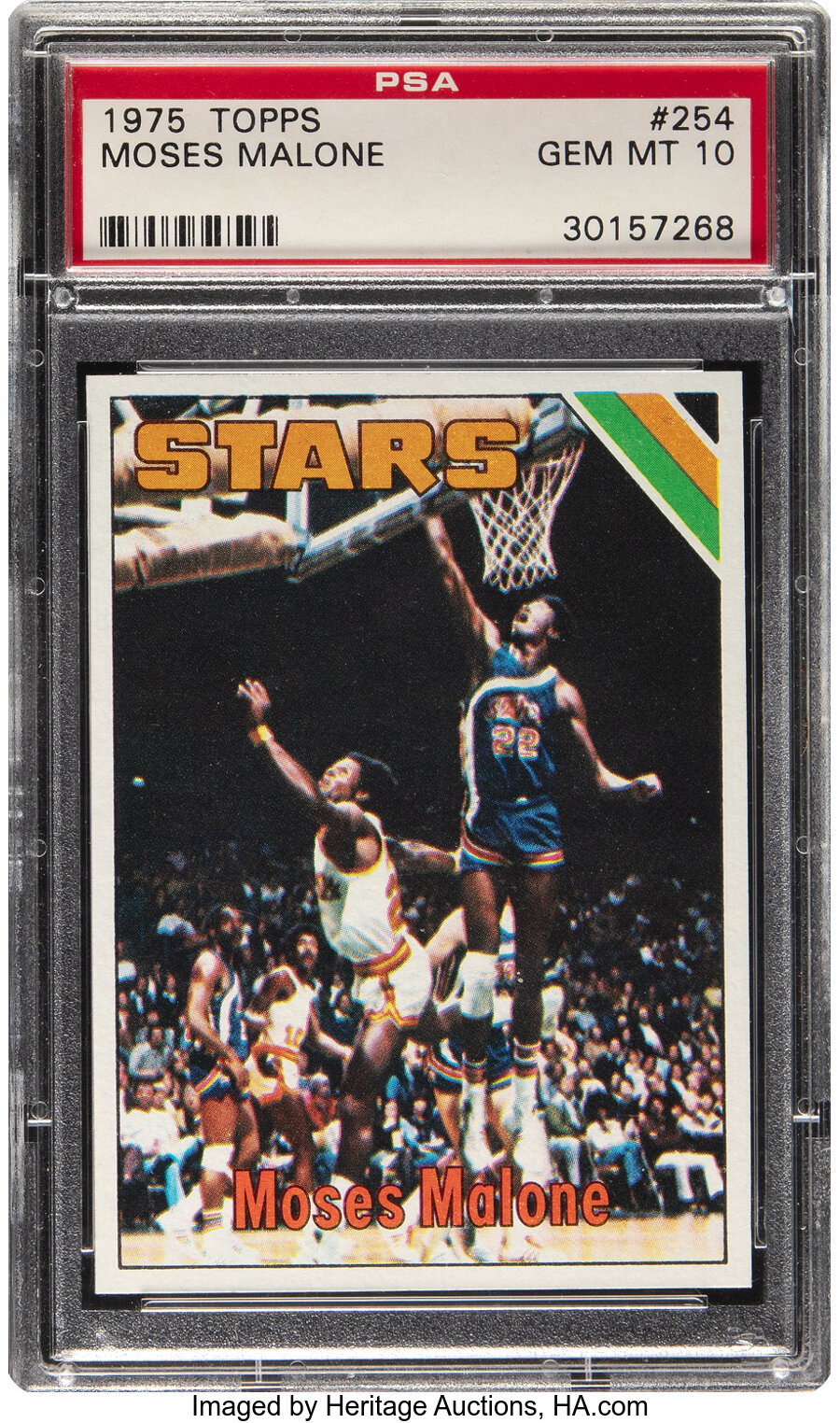 1975 Topps Moses Malone Rookie #254 PSA Gem Mint 10