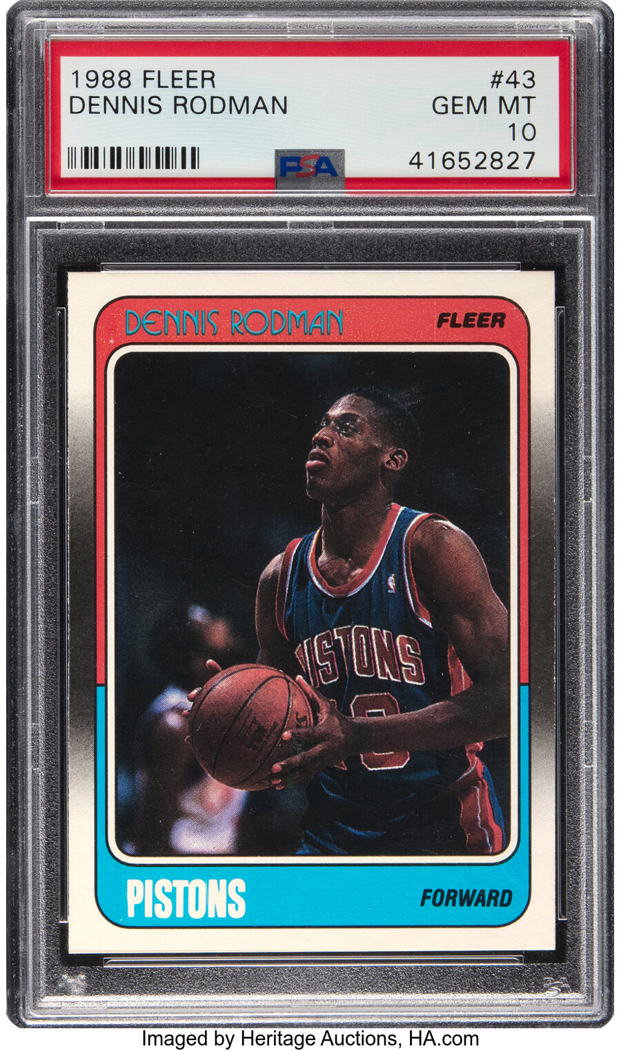 1988 Fleer Dennis Rodman #43 PSA Gem Mint 10