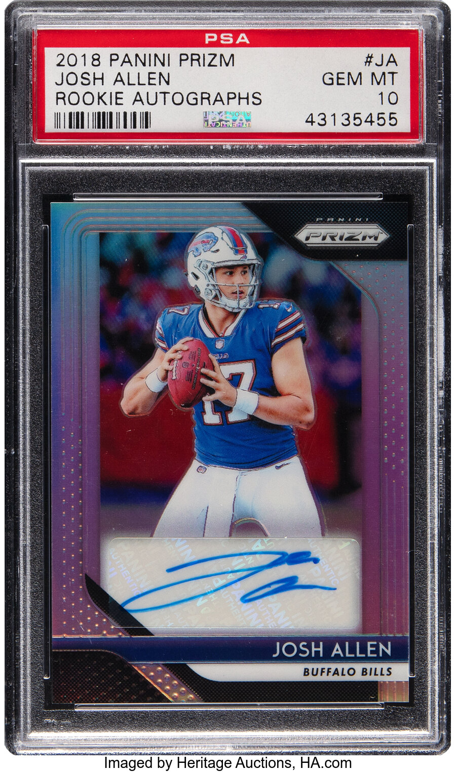 2018 Panini Prizm Josh Allen (Rookie Autographs) #JA PSA Gem Mint 10