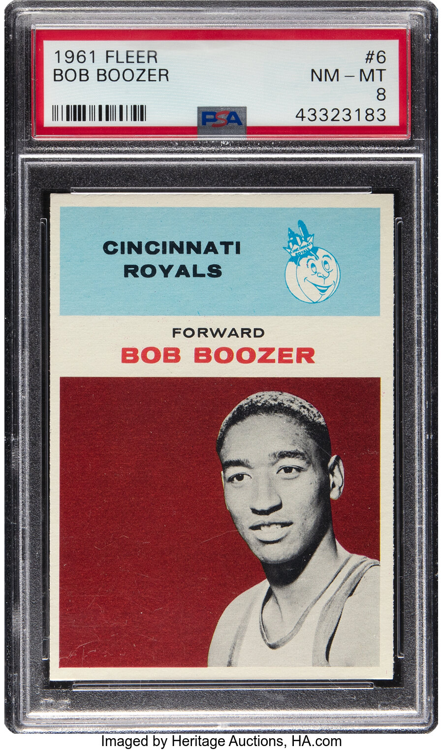 1961 Fleer Bob Boozer #6 PSA NM-MT 8