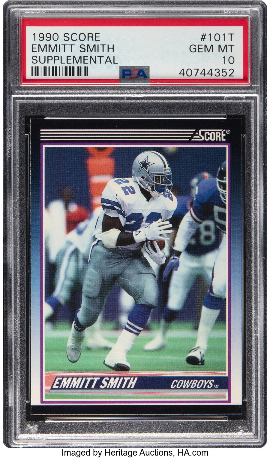 1990 Score Emmitt Smith (Supplemental) Rookie #101T PSA Gem Mint 10