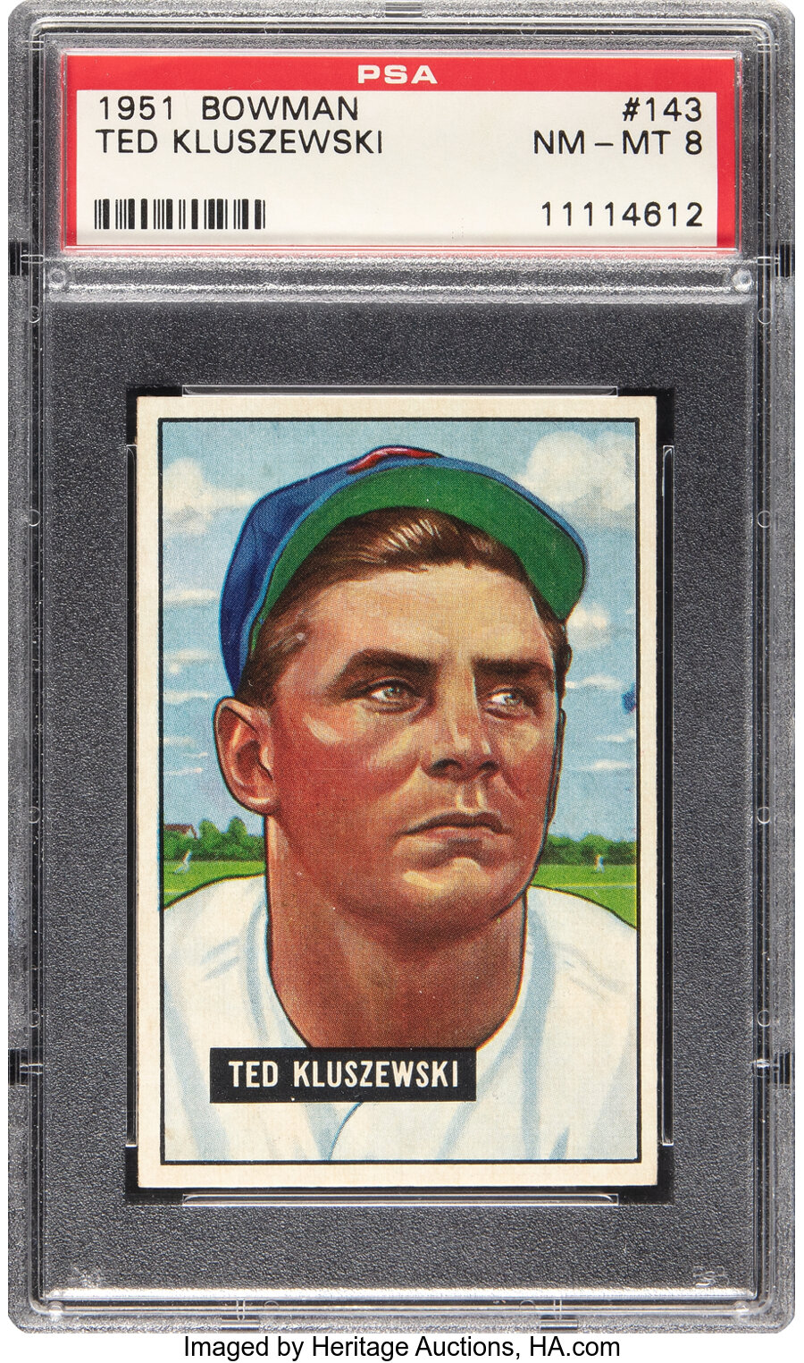 1951 Bowman Ted Kluszewski #143 PSA NM-MT 8