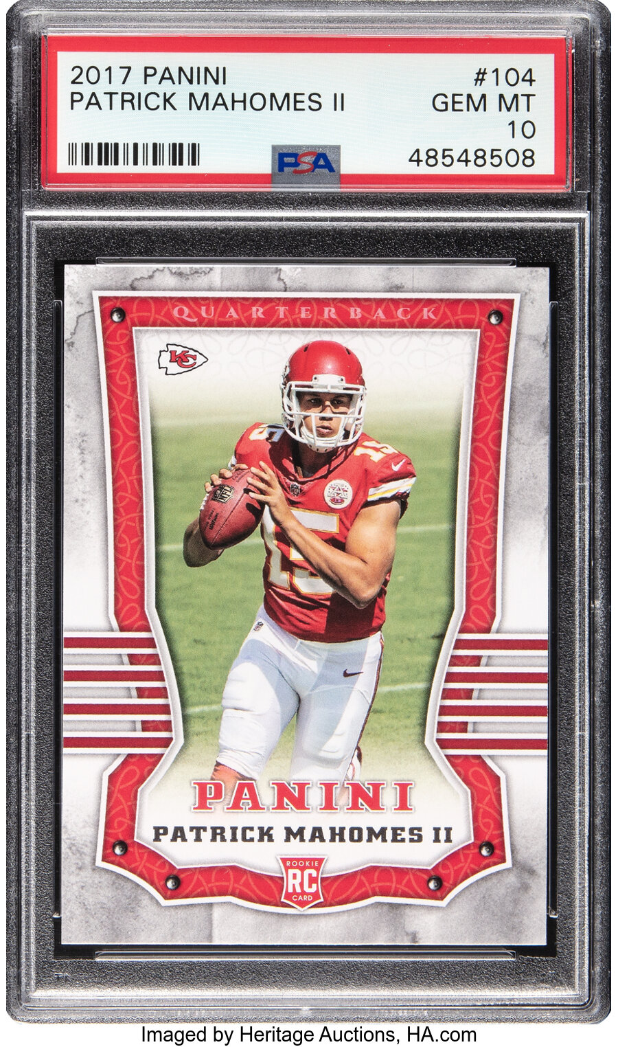 2017 Panini Patrick Mahomes II Rookie #104 PSA Gem Mint 10