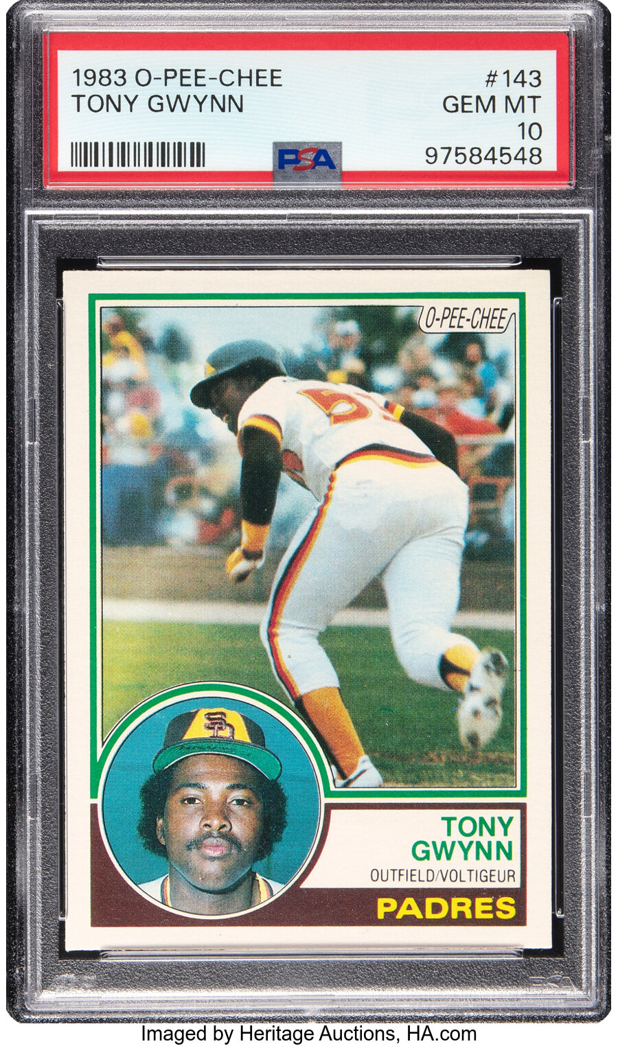 1983 O-Pee-Chee Tony Gwynn Rookie #143 PSA Gem Mint 10