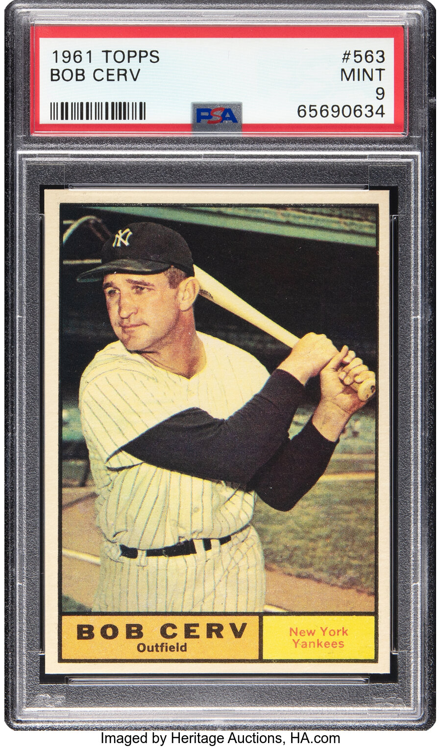 1961 Topps Bob Cerv #563 PSA Mint 9