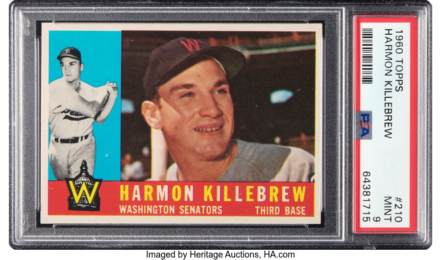 1960 Topps Harmon Killebrew #210 PSA Mint 9