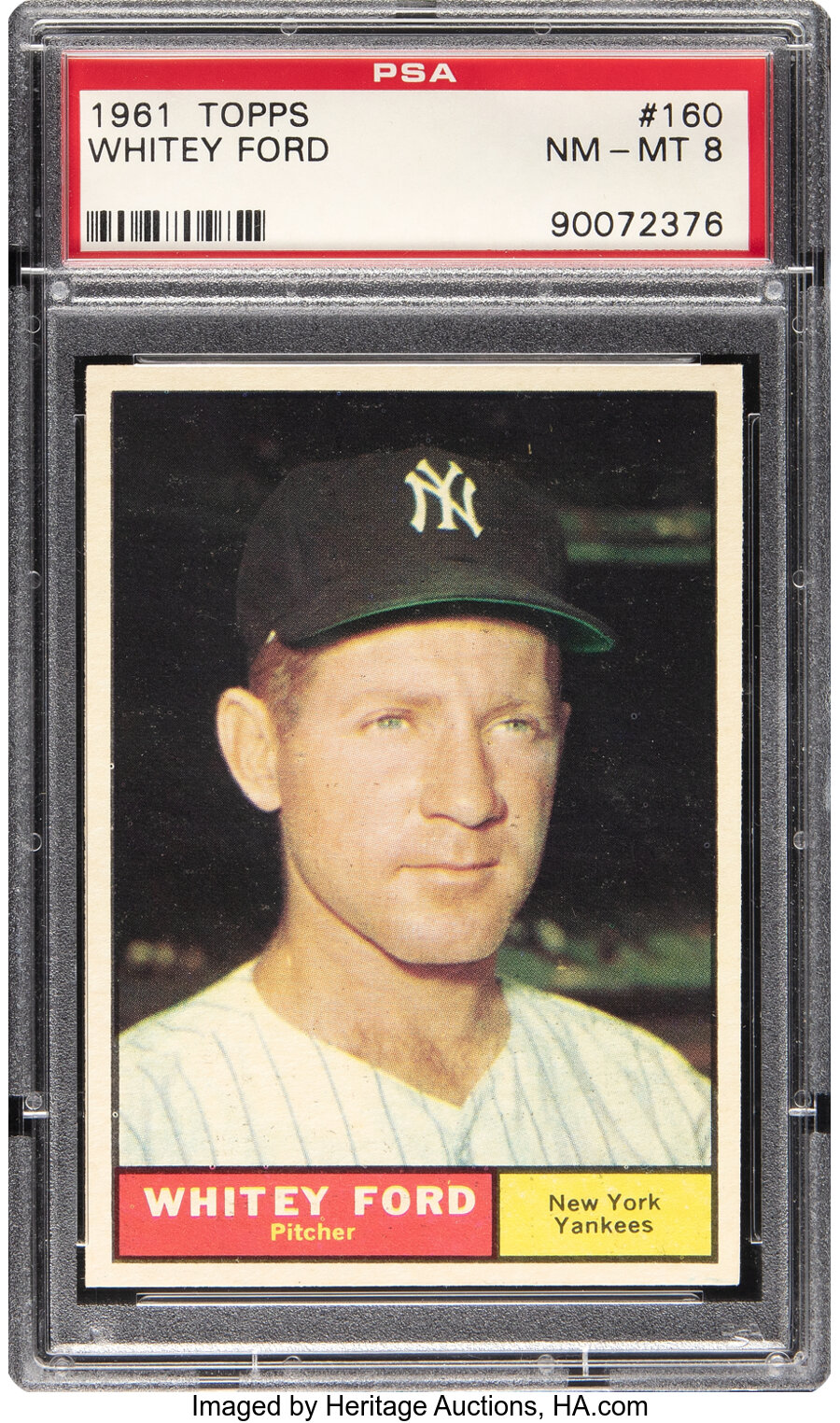 1961 Topps Whitey Ford #160 PSA NM-MT 8