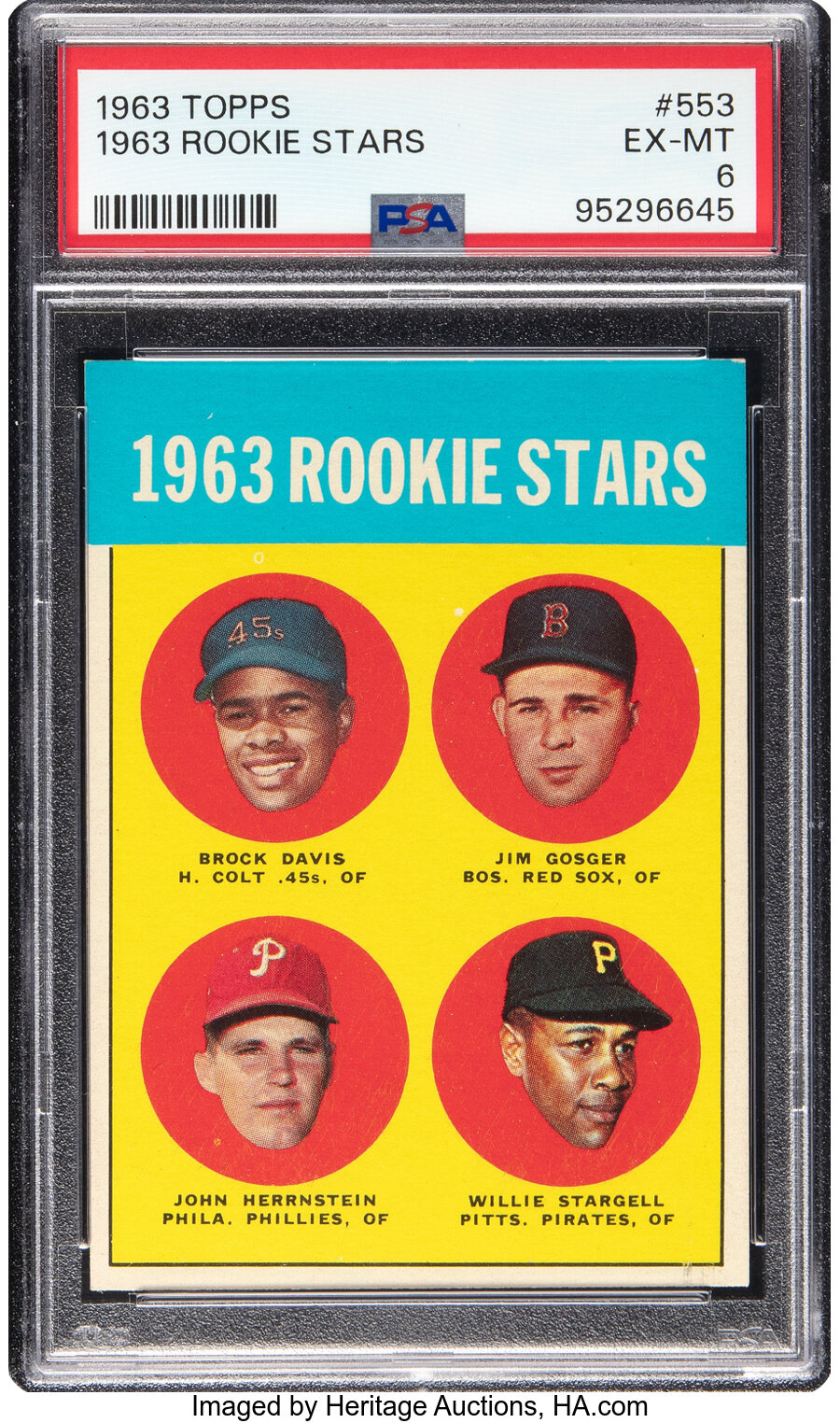 1963 Topps Willie Stargell - Rookie Stars #553 PSA EX-MT 6