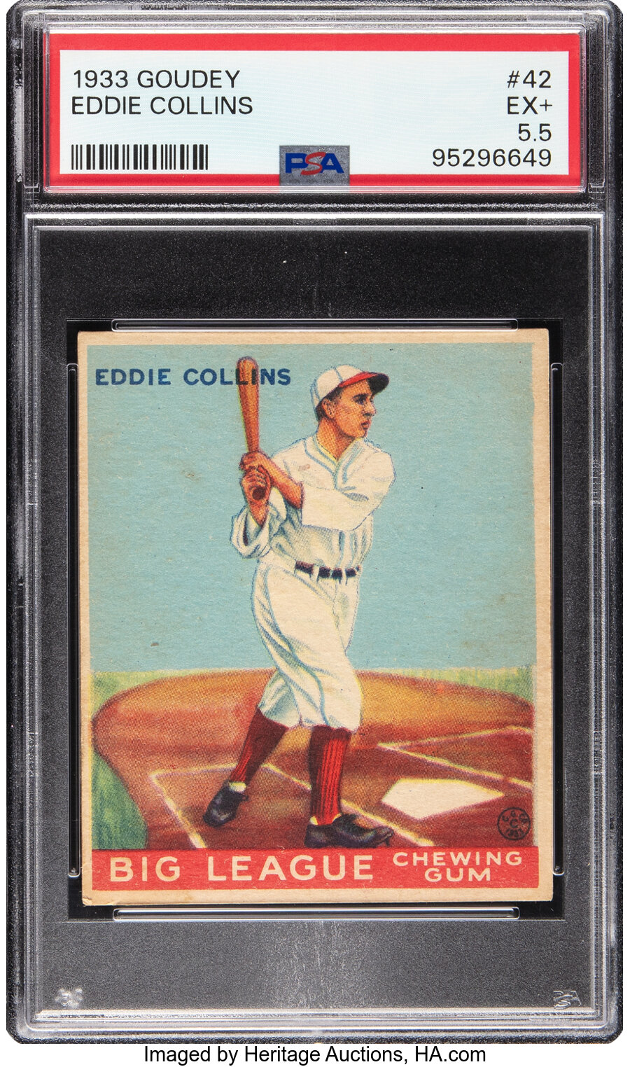 1933 Goudey Eddie Collins #42 PSA EX+ 5.5