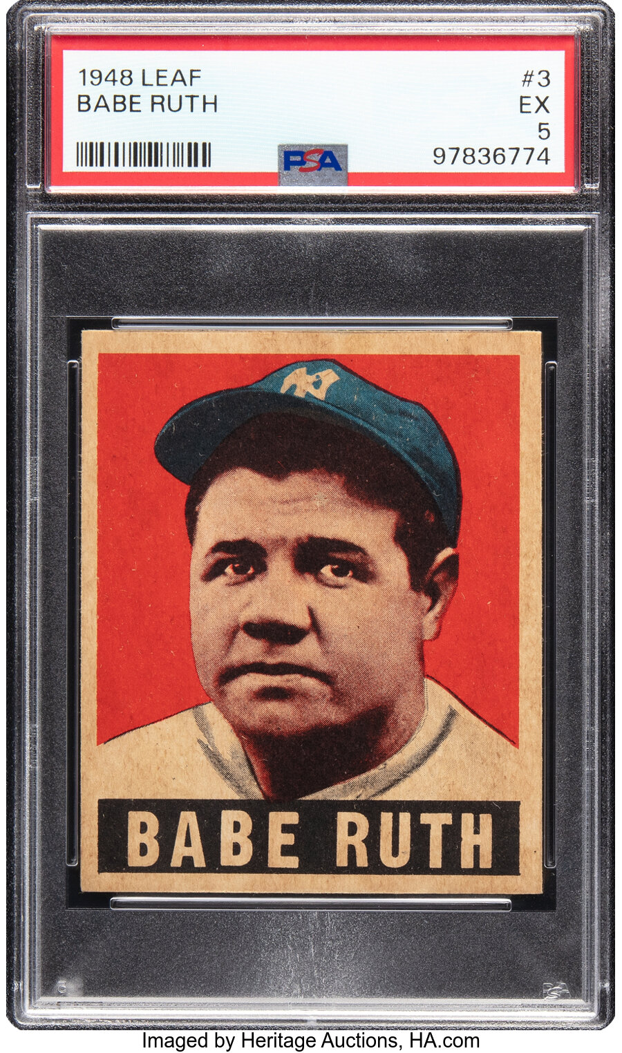 1948 Leaf Babe Ruth #3 PSA EX 5