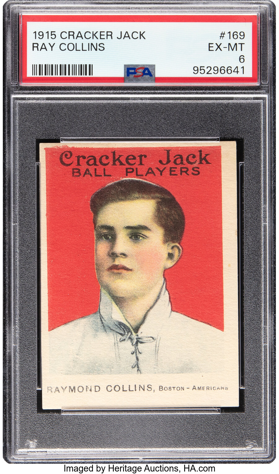 1915 Cracker Jack Ray Collins #169 PSA EX-MT 6