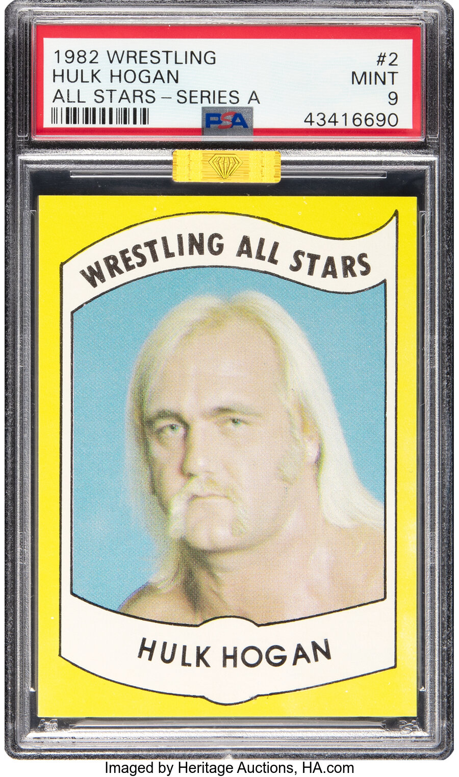 1982 Wrestling All-Stars Hulk Hogan (Series A) #2 PSA Mint 9