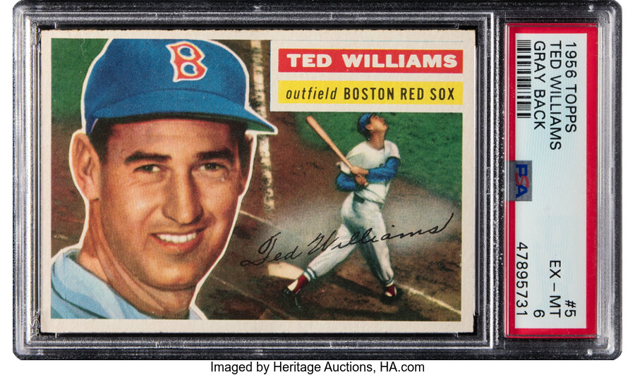 1956 Topps Ted Williams (Gray Back) #5 PSA EX-MT 6