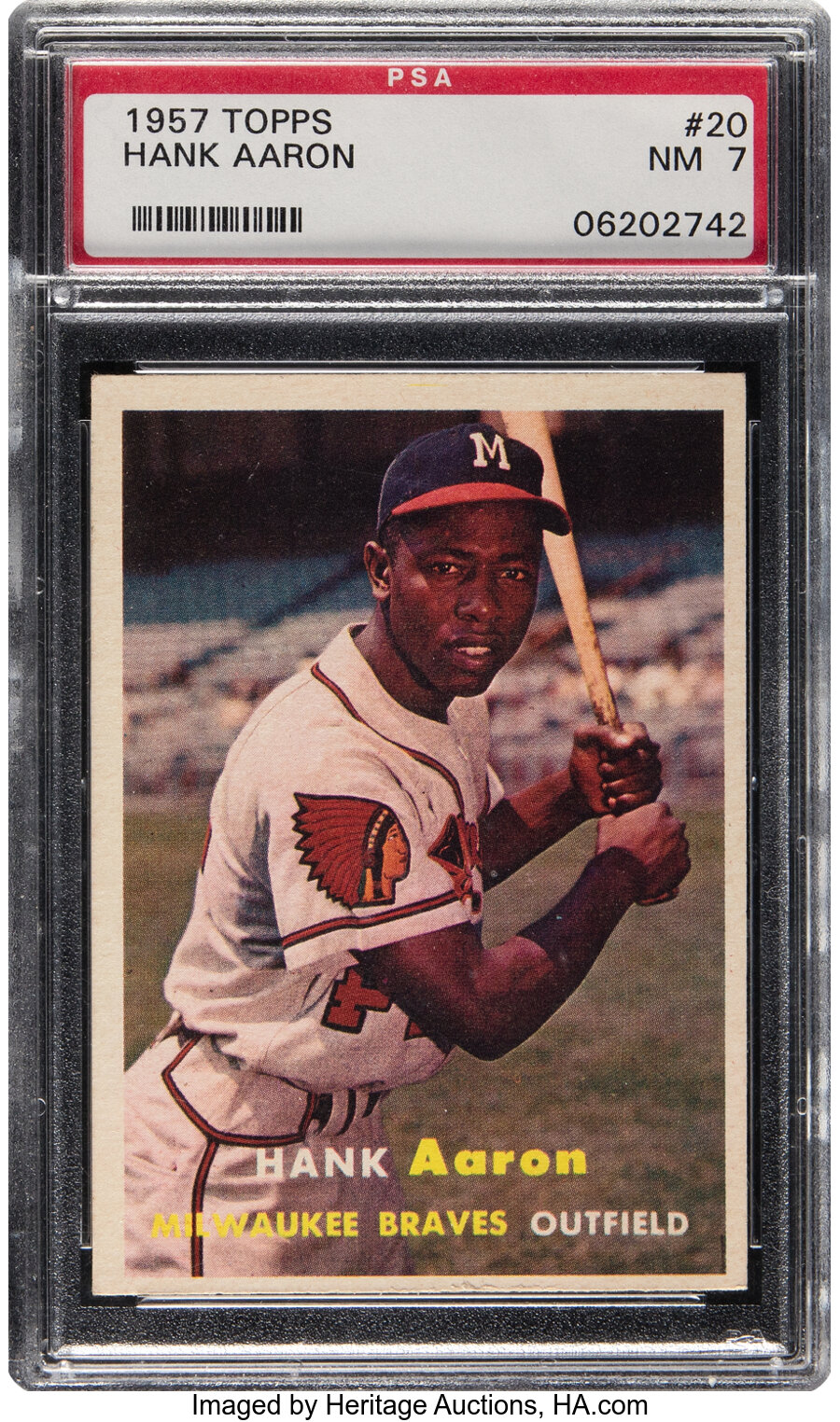 1957 Topps Hank Aaron #20 PSA NM 7