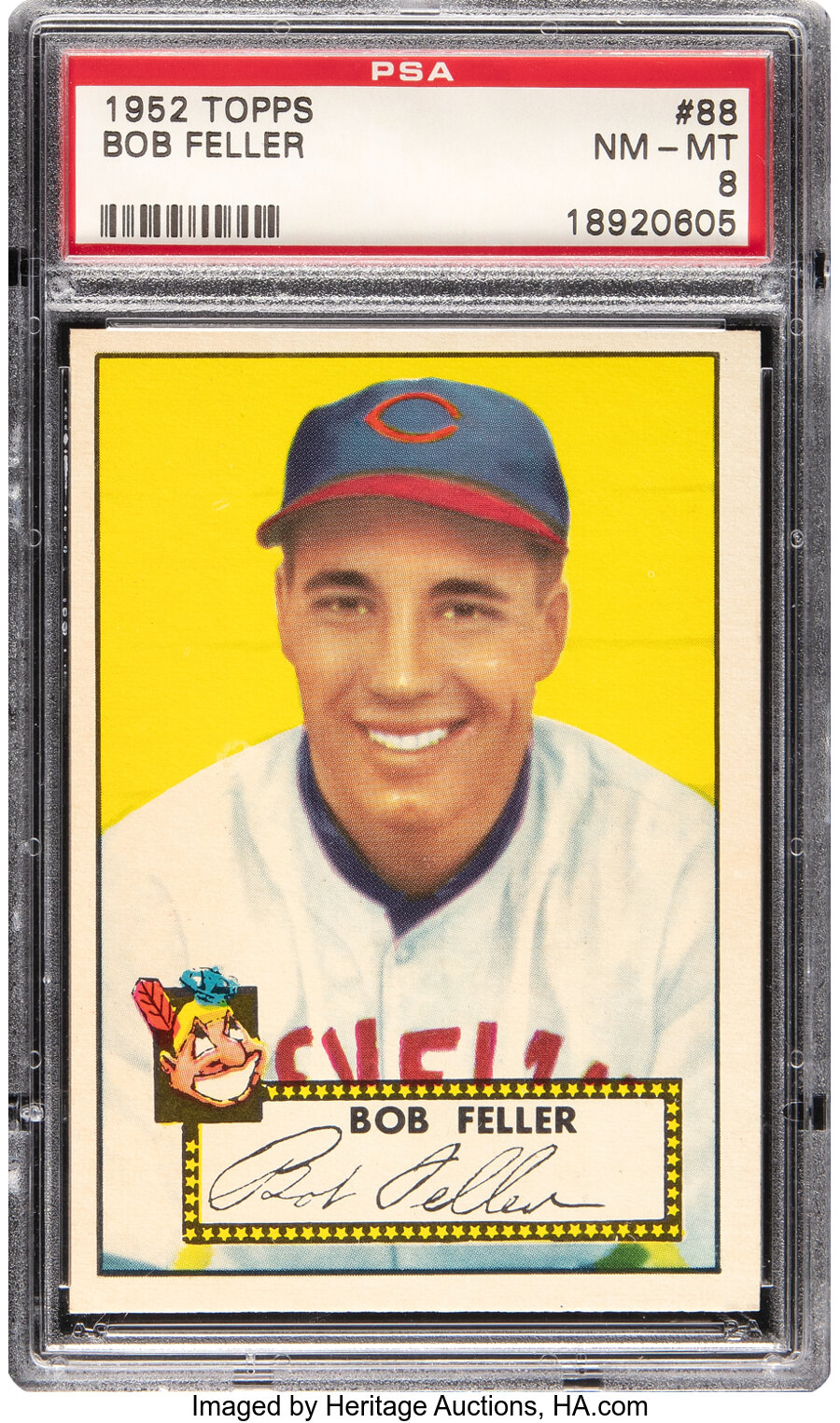 1952 Topps Bob Feller #88 PSA NM-MT 8