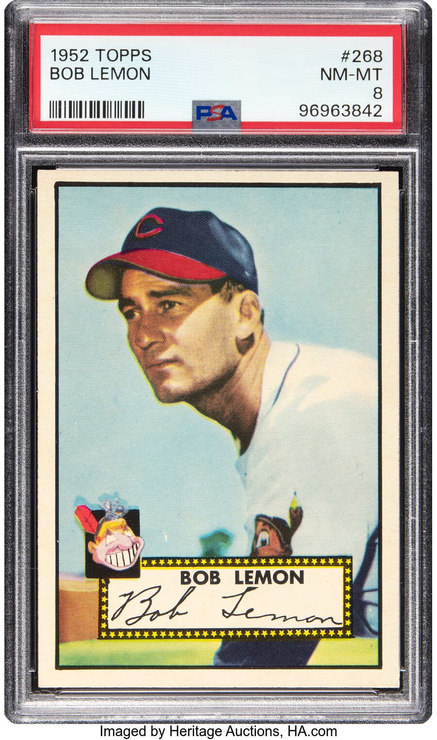 1952 Topps Bob Lemon #268 PSA NM-MT 8