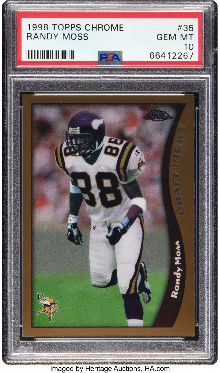 1998 Topps Chrome Randy Moss #35 PSA Gem Mint 10