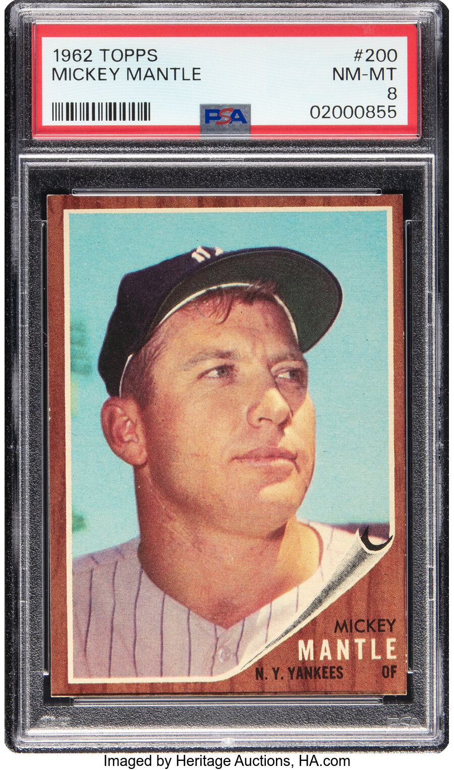 1962 Topps Mickey Mantle #200 PSA NM-MT 8