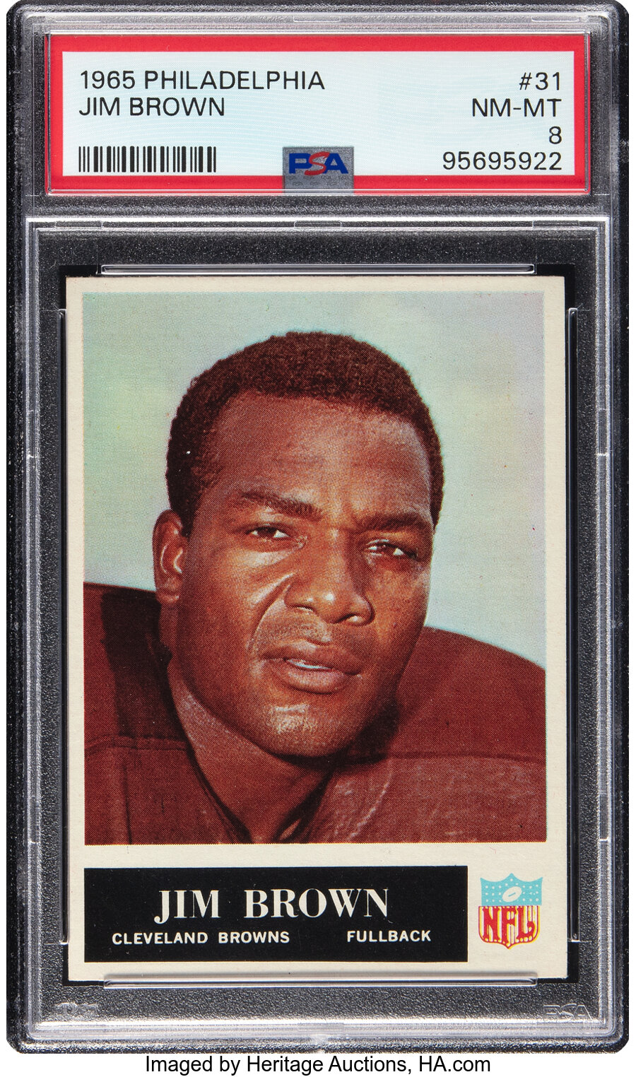 1965 Philadelphia Jim Brown #31 PSA NM-MT 8