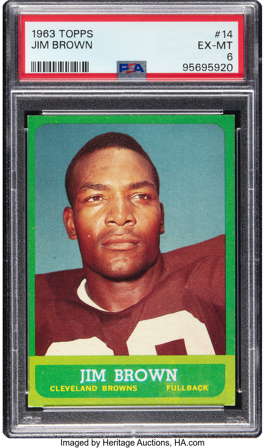 1963 Topps Jim Brown #14 PSA EX-MT 6