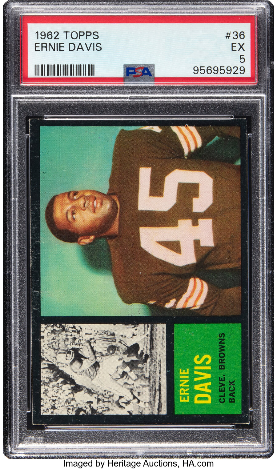 1962 Topps Ernie Davis #36 PSA EX 5