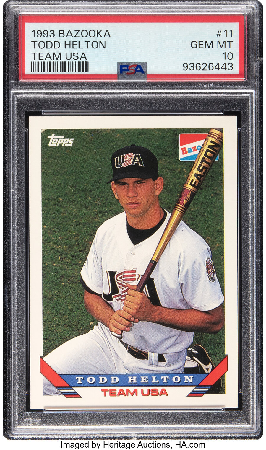 1993 Bazooka Team USA Todd Helton #11 PSA Gem Mint 10