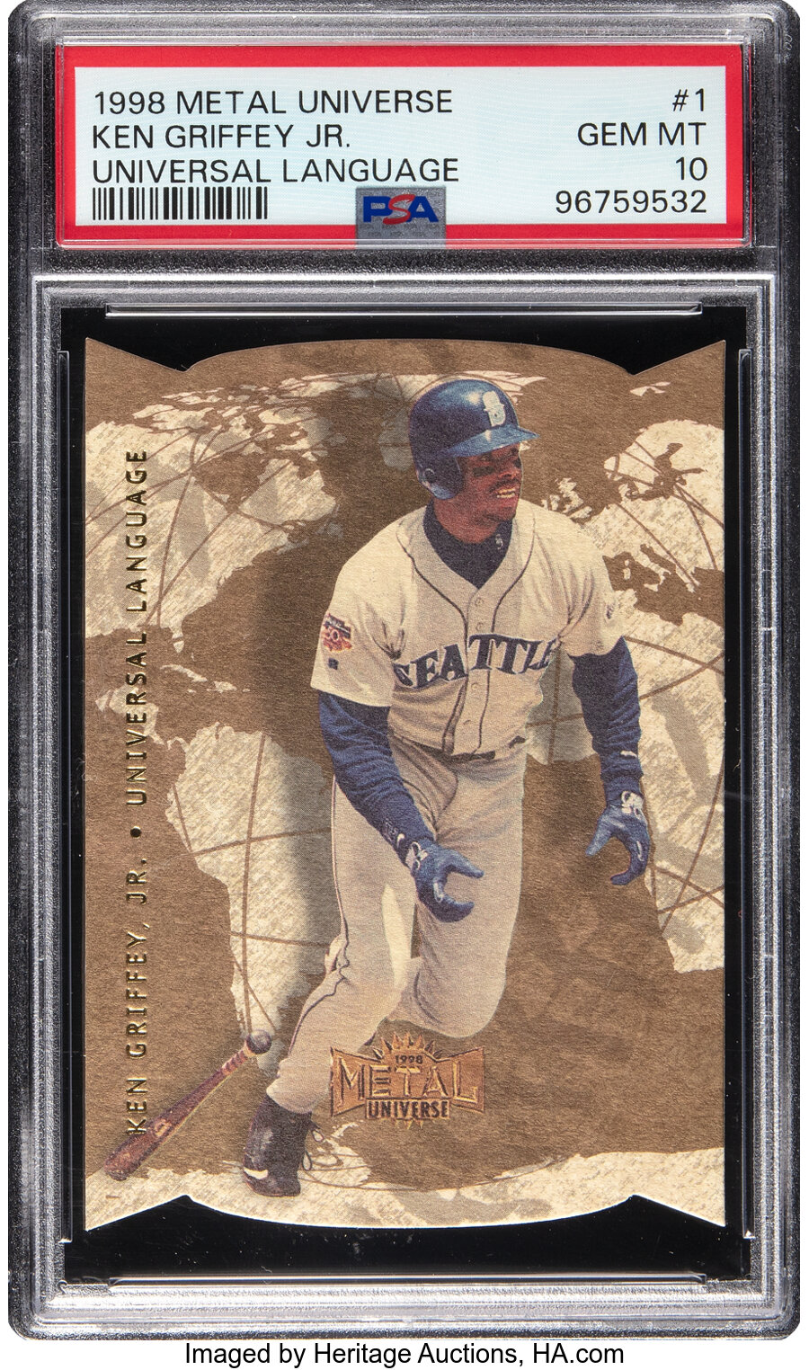 1998 Metal Universe Universal Language Ken Griffey Jr. #1 PSA Gem Mint 10