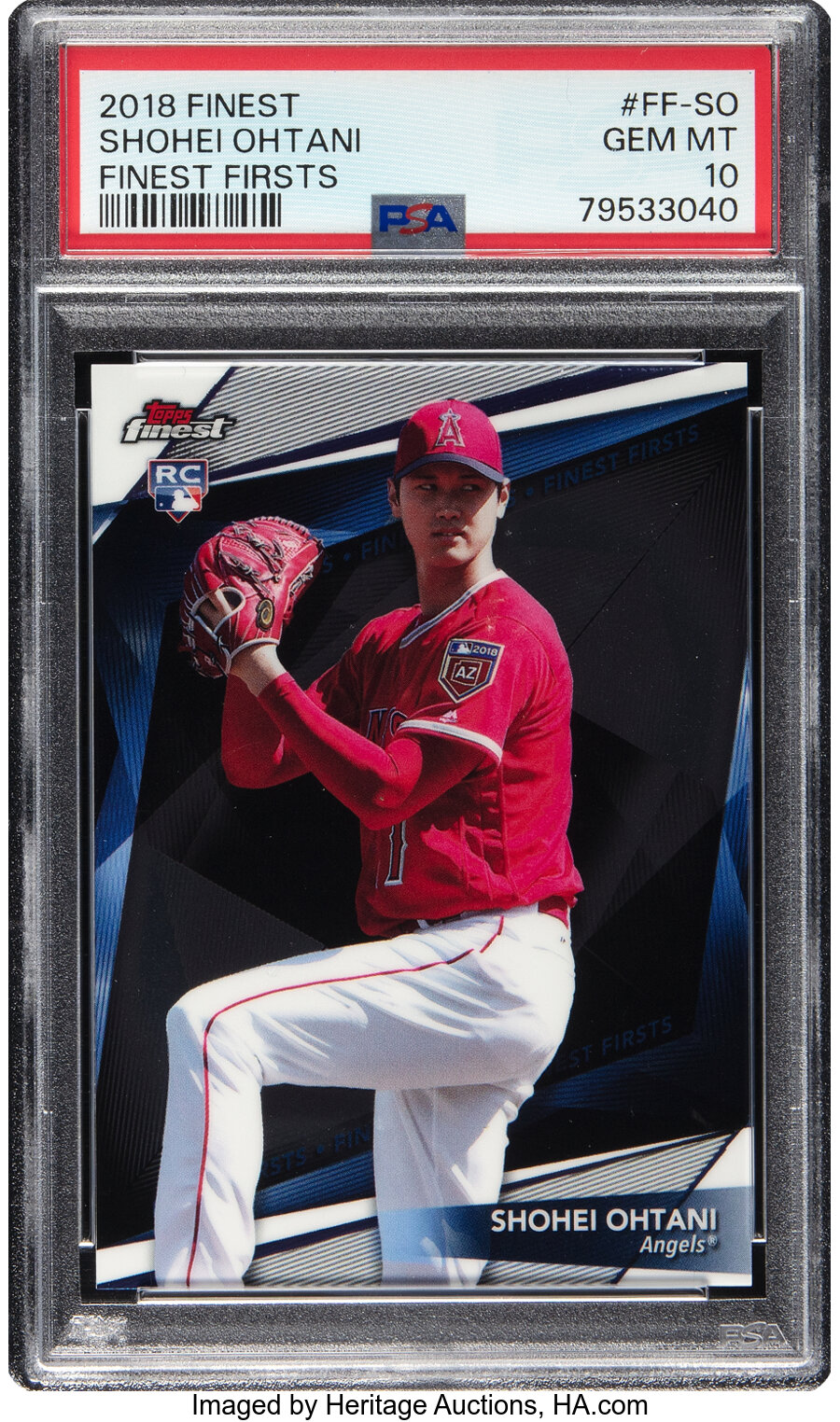 2018 Topps Finest "Finest Firsts" Shohei Ohtani #FF-SO PSA Gem Mint 10