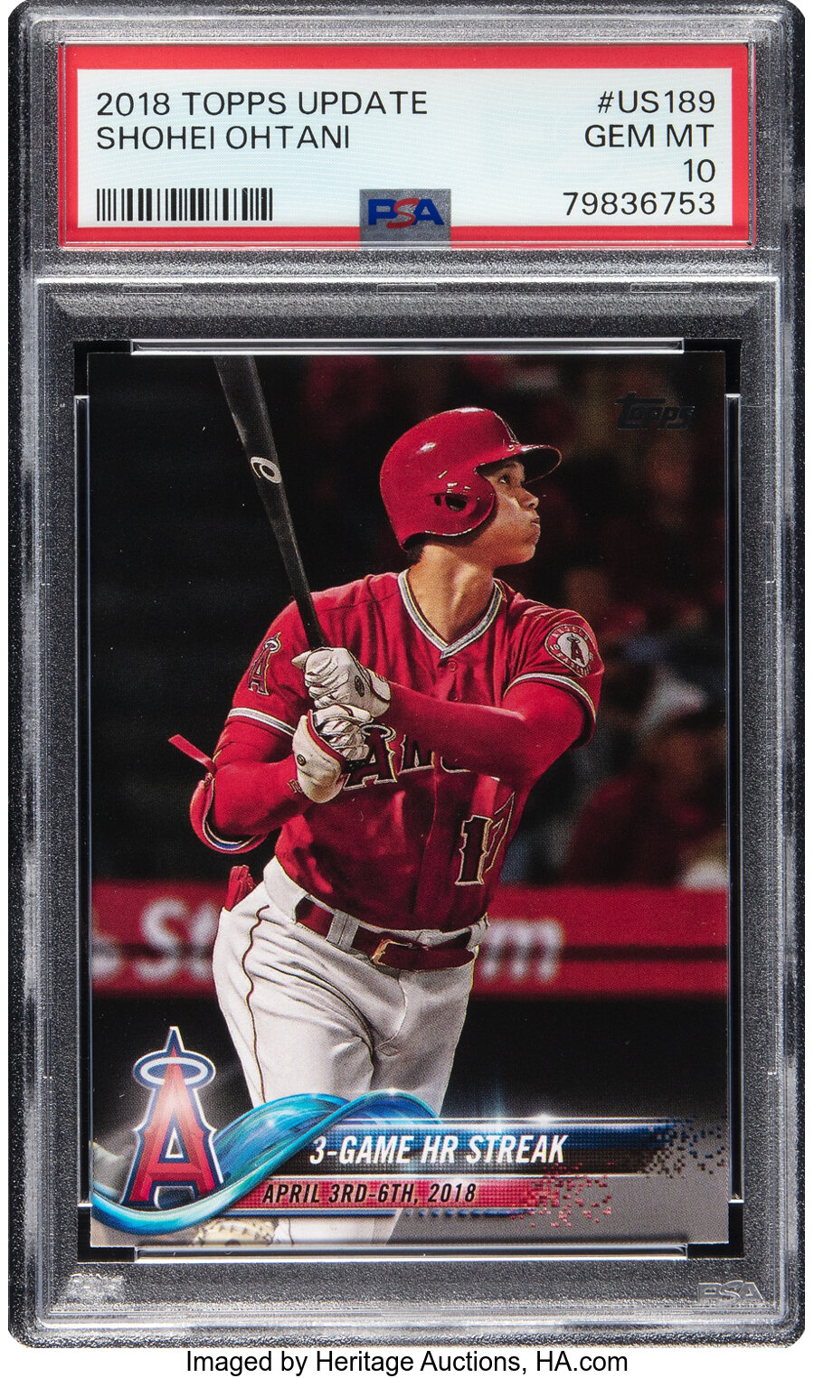 2018 Topps Update Shohei Ohtani #US189 PSA Gem Mint 10