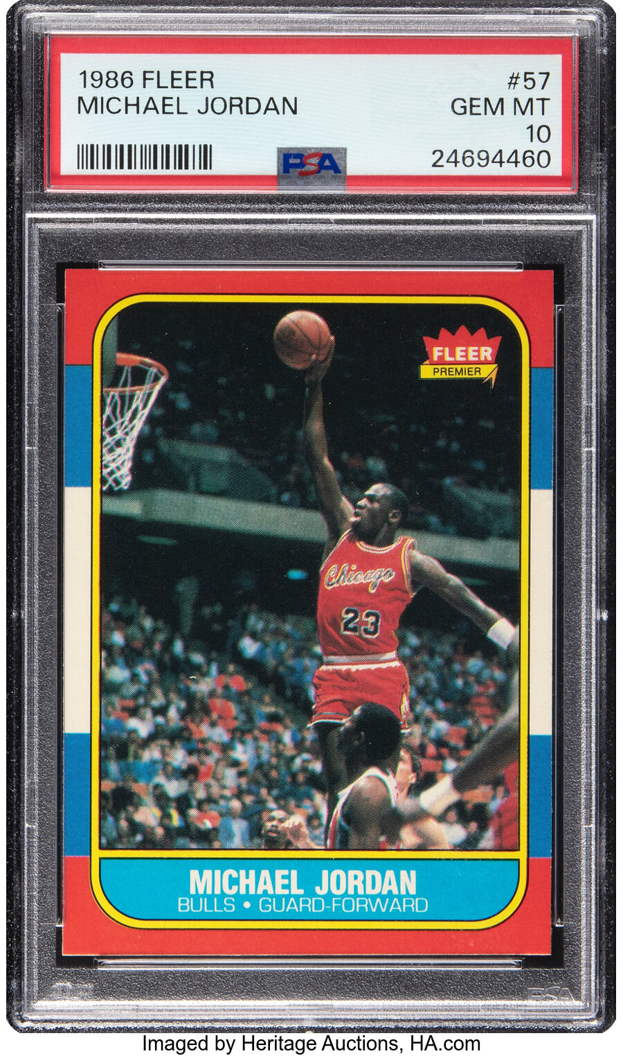 1986 Fleer Michael Jordan Rookie #57 PSA Gem Mint 10